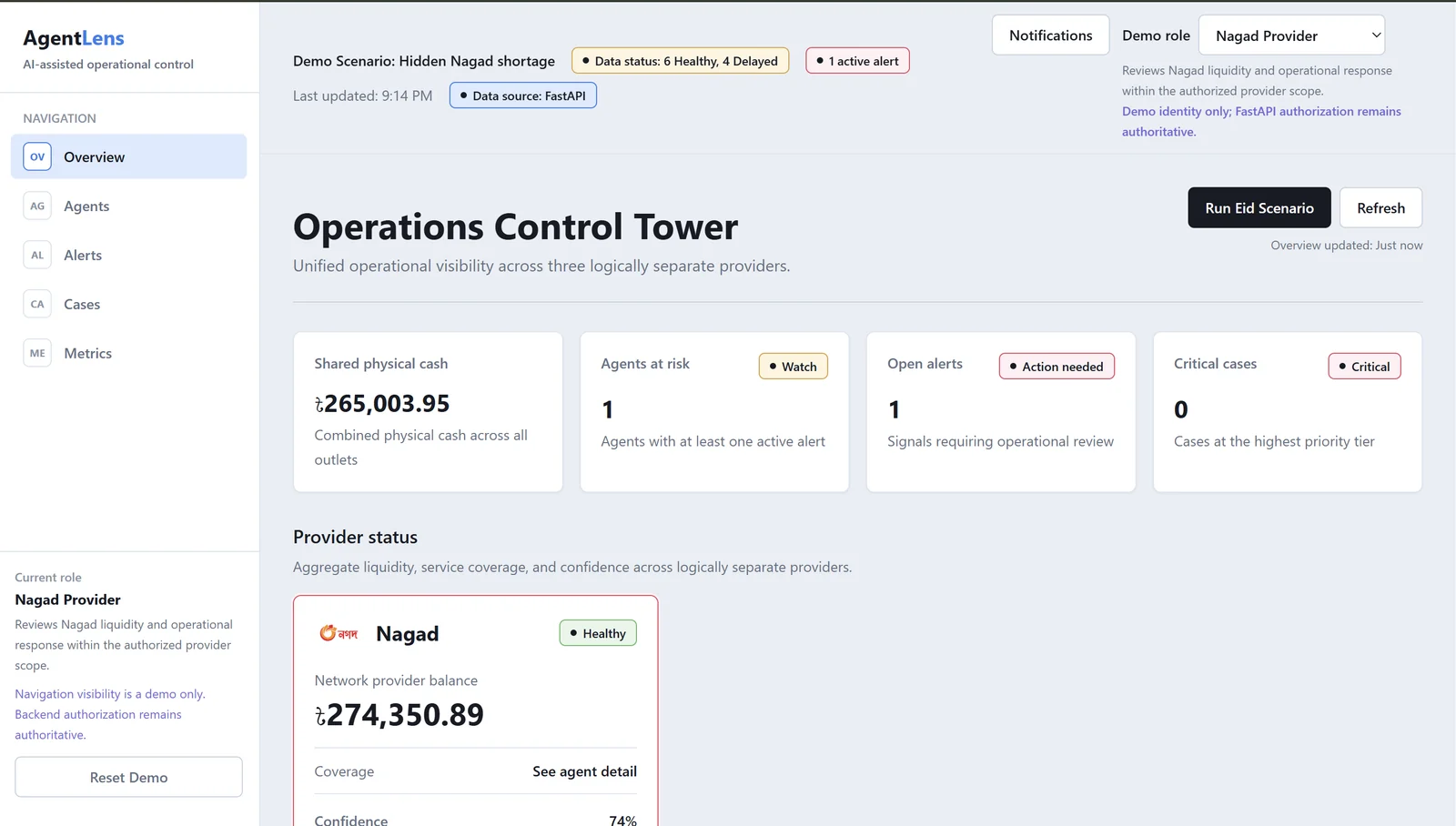 AgentLens product interface