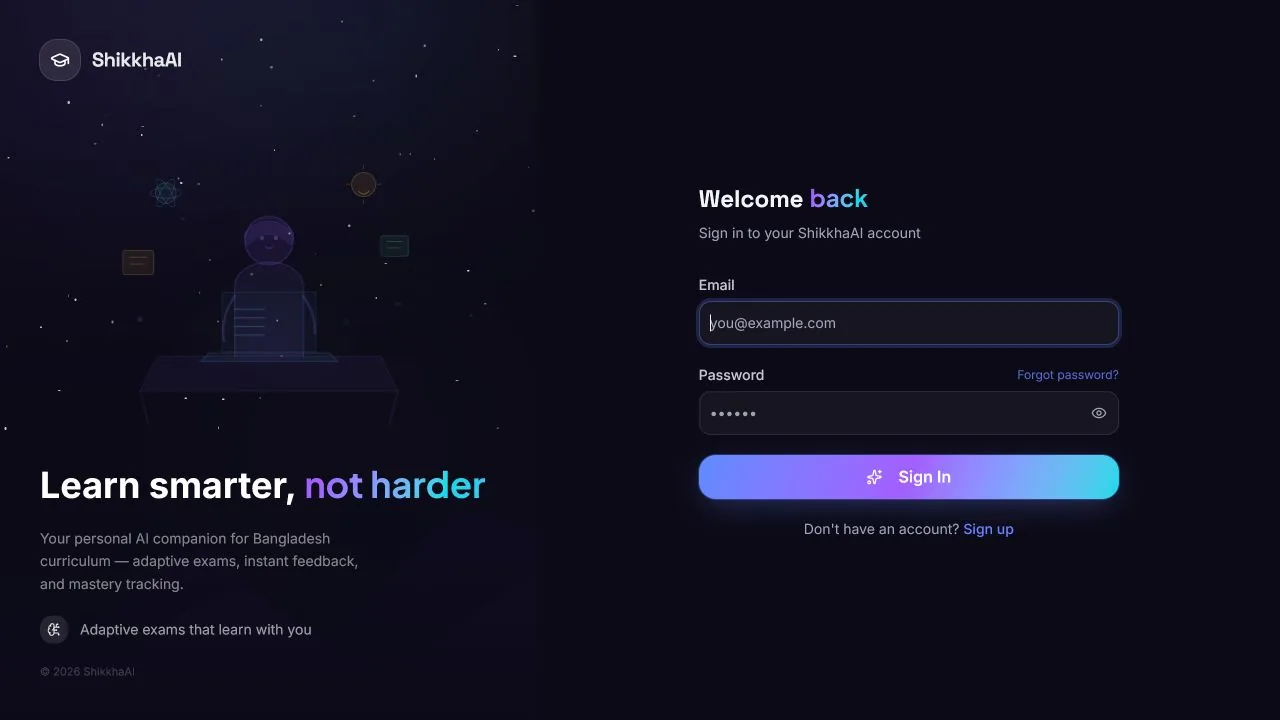 ShikkhaAI product interface
